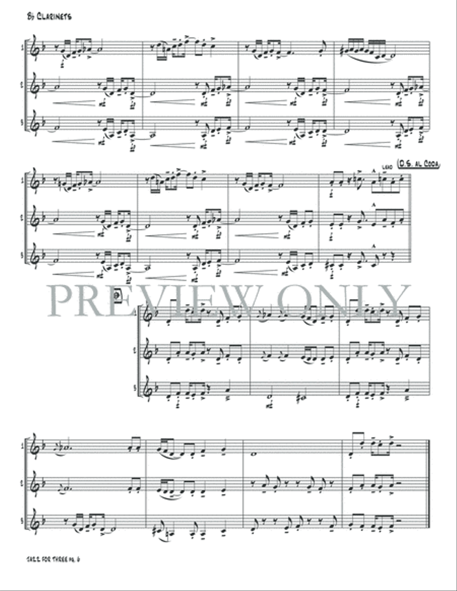 Jazz for Three Jazz for Three Small Ensemble scores gallery preview page 8
