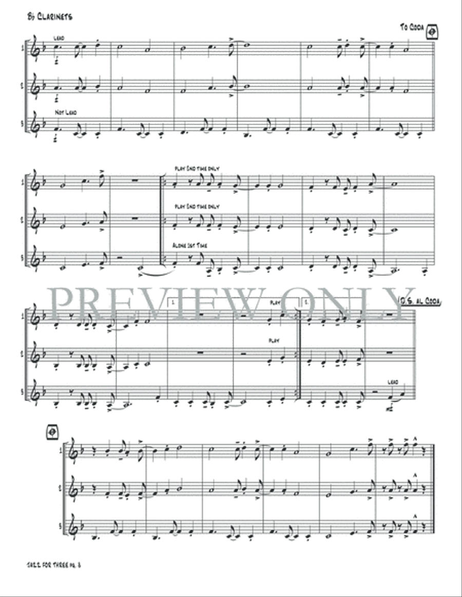 Jazz for Three Jazz for Three Small Ensemble scores gallery preview page 10