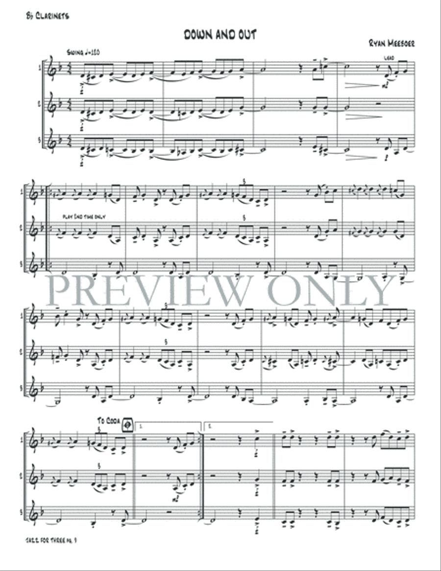 Jazz for Three Jazz for Three Small Ensemble scores gallery preview page 11