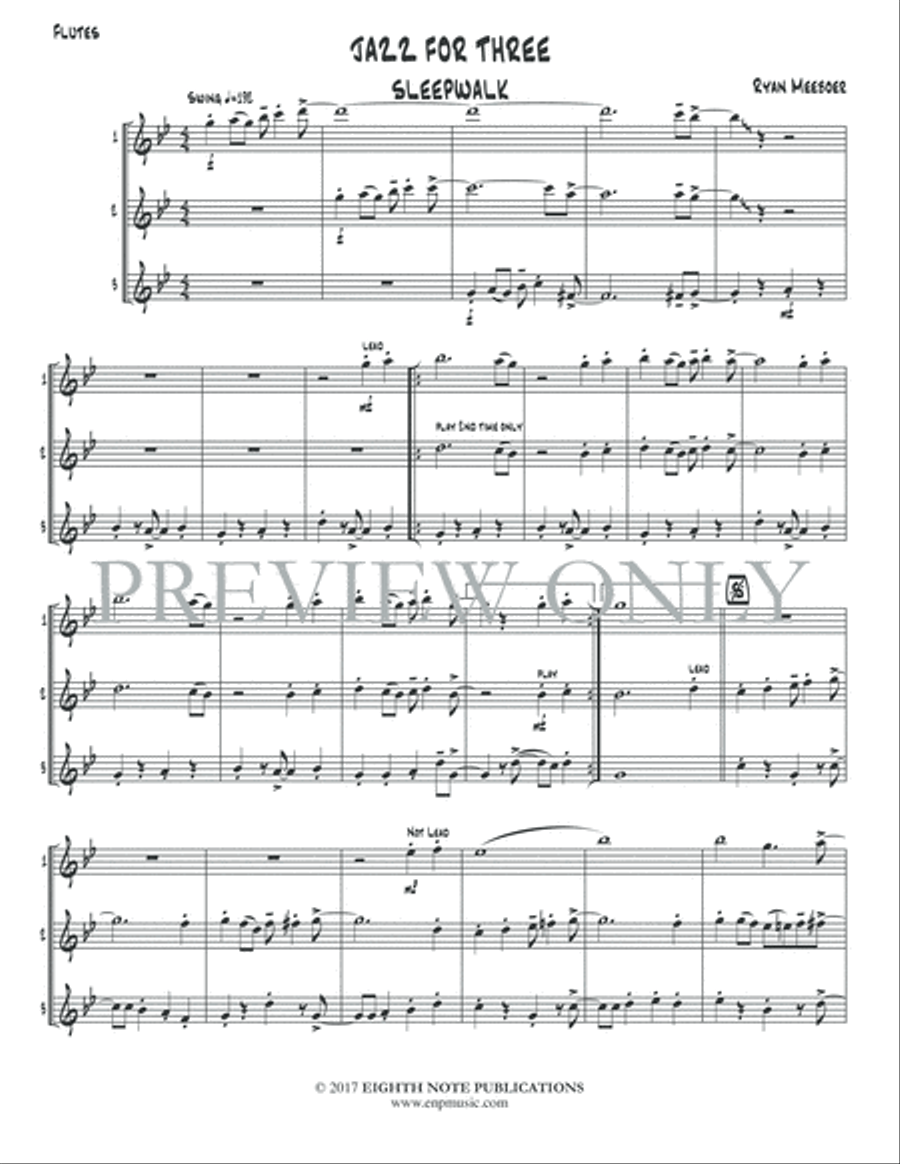 Jazz for Three Jazz for Three Small Ensemble scores gallery preview page 3