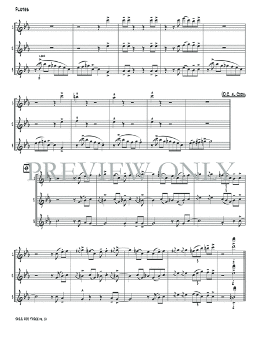Jazz for Three Jazz for Three Small Ensemble scores gallery preview page 12