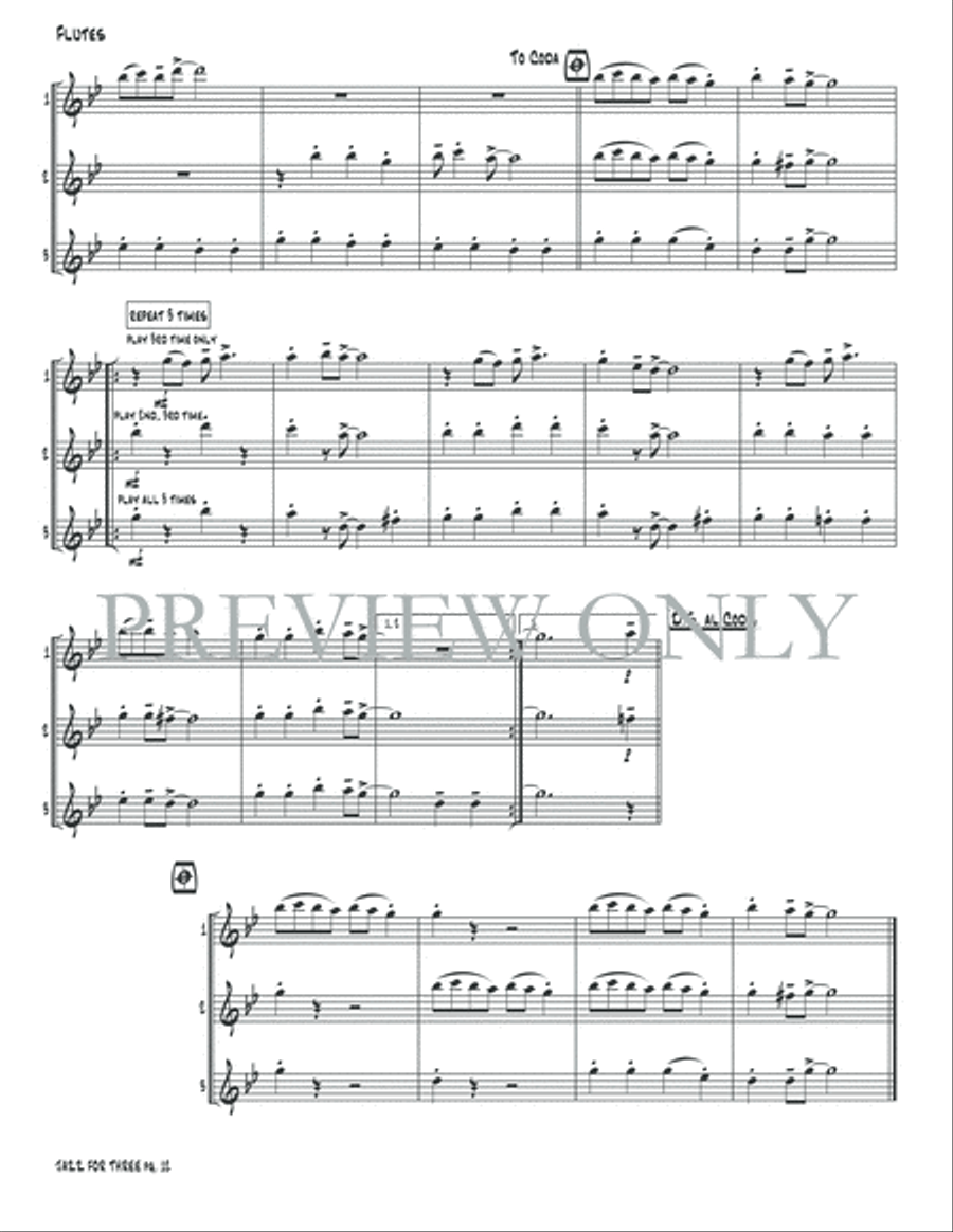 Jazz for Three Jazz for Three Small Ensemble scores gallery preview page 14