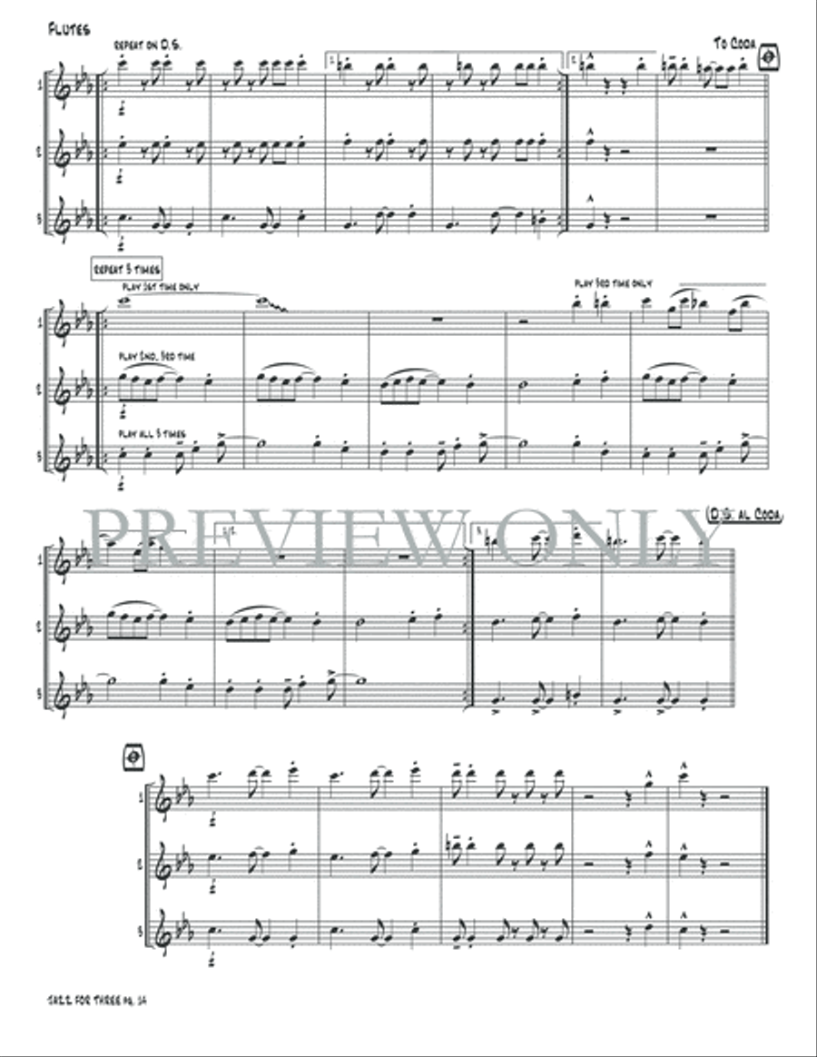 Jazz for Three Jazz for Three Small Ensemble scores gallery preview page 16