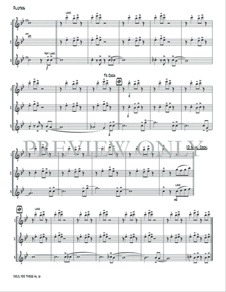 Jazz for Three Jazz for Three Small Ensemble scores gallery preview page 18