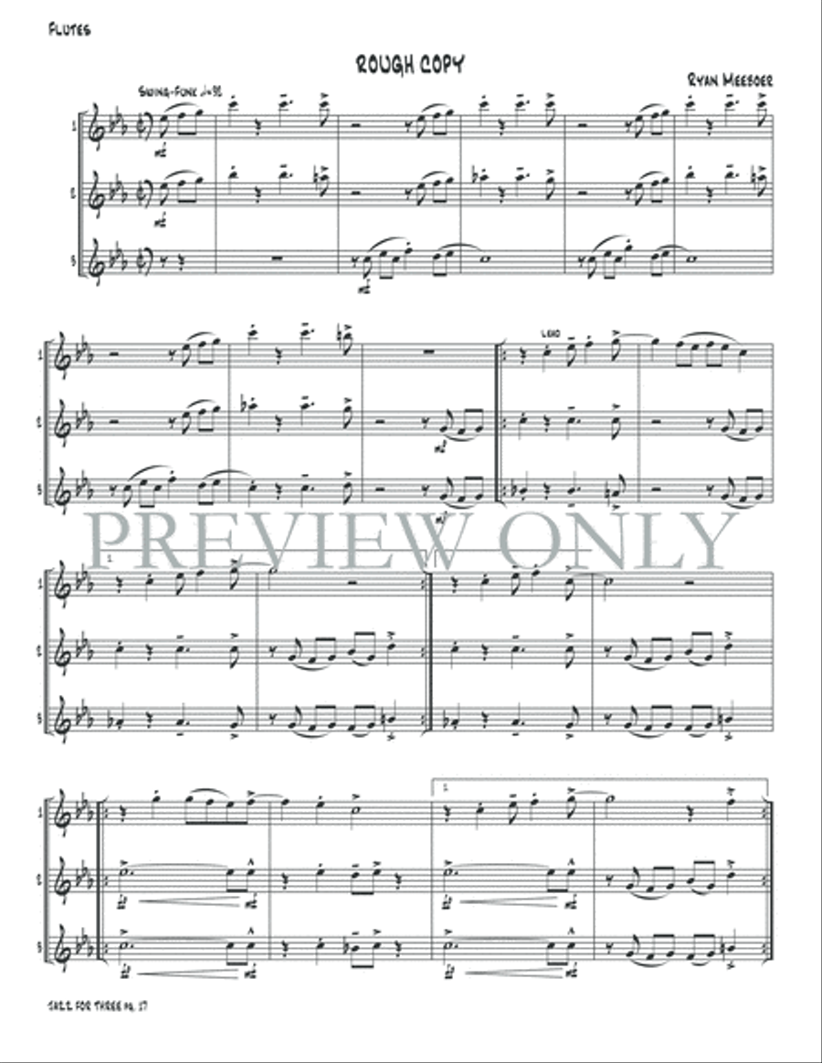 Jazz for Three Jazz for Three Small Ensemble scores gallery preview page 19