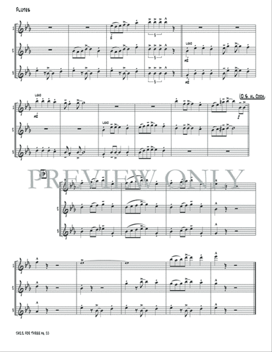Jazz for Three Jazz for Three Small Ensemble scores gallery preview page 22