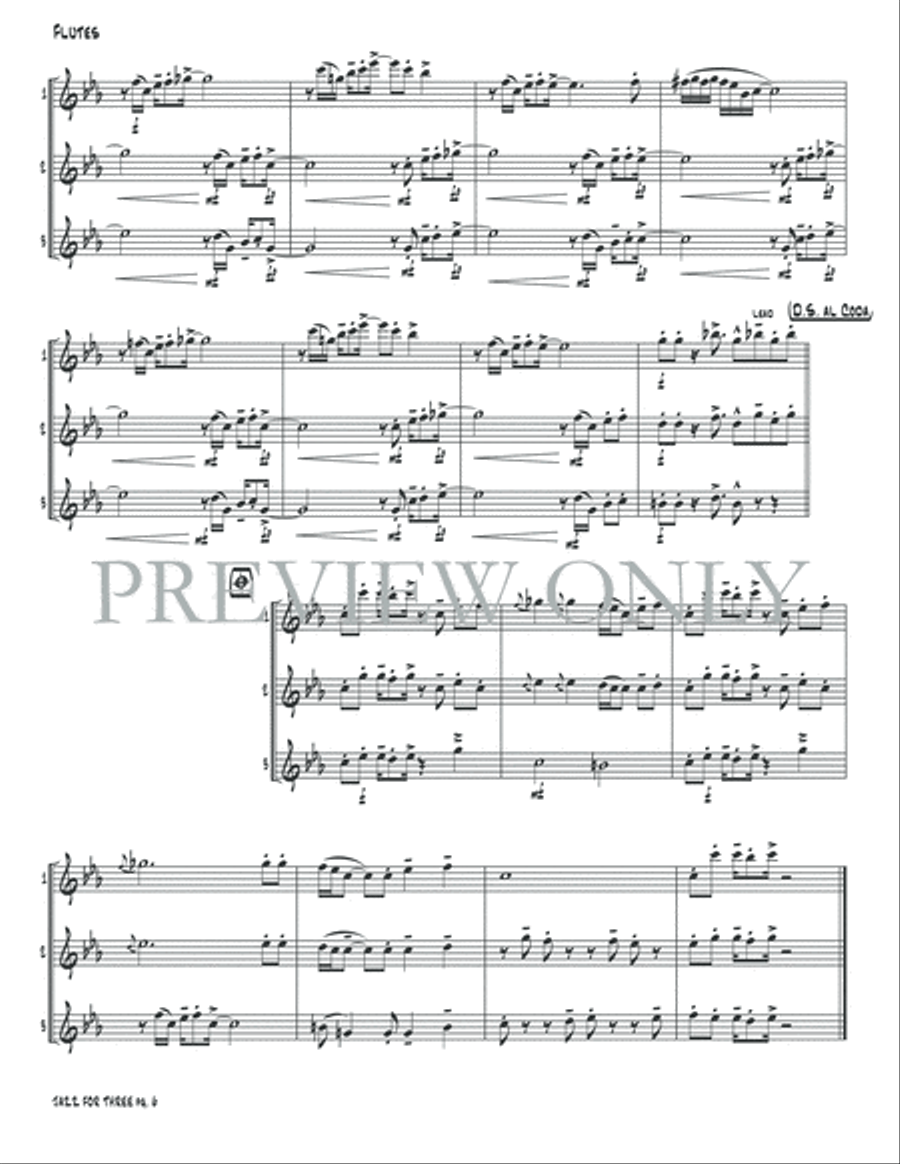 Jazz for Three Jazz for Three Small Ensemble scores gallery preview page 8