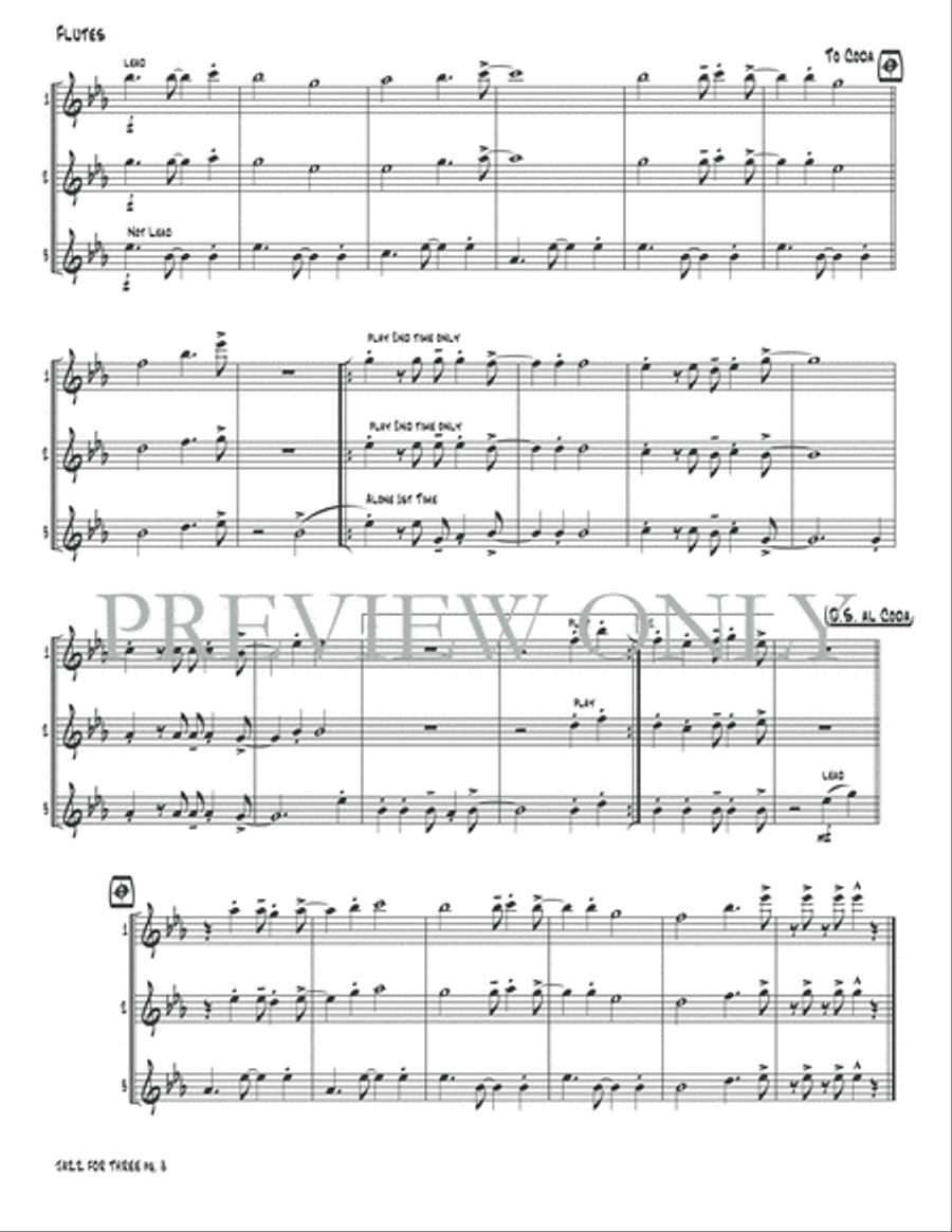 Jazz for Three Jazz for Three Small Ensemble scores gallery preview page 10