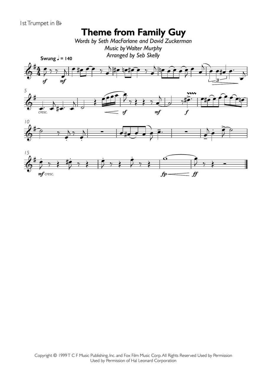 Theme From Family Guy Theme From Family Guy Brass Ensemble scores gallery preview page 3