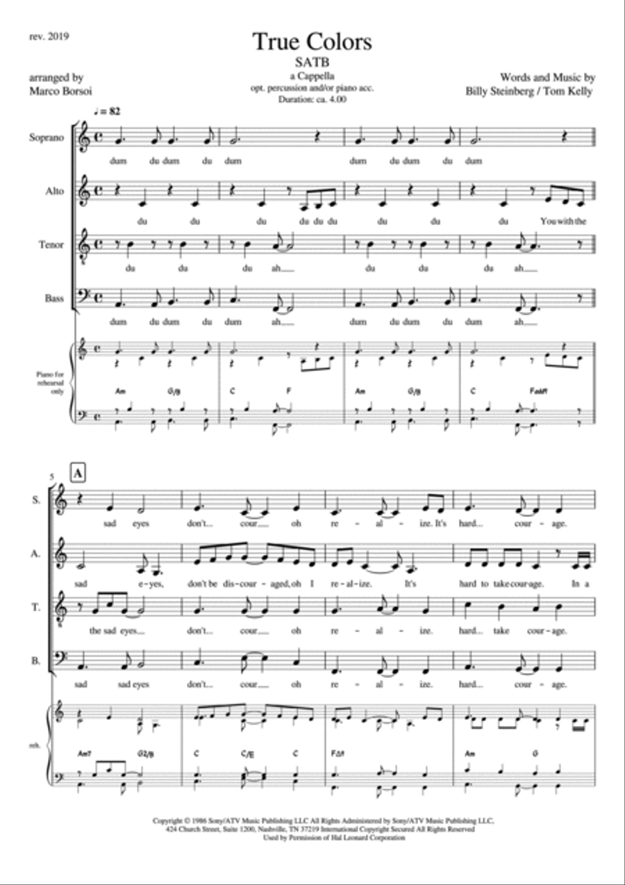 True Colors Choir scores gallery preview page 2