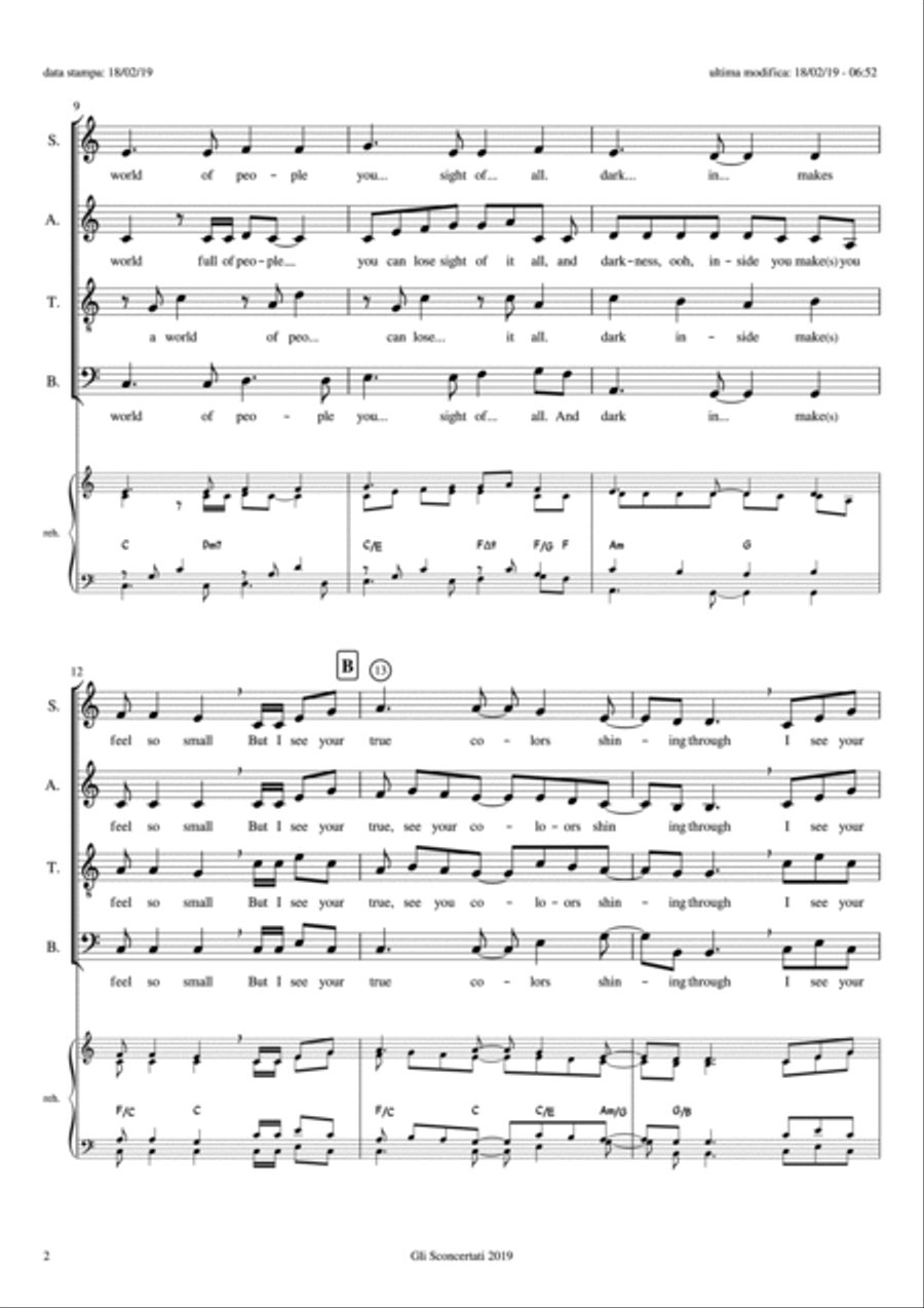True Colors Choir scores gallery preview page 3