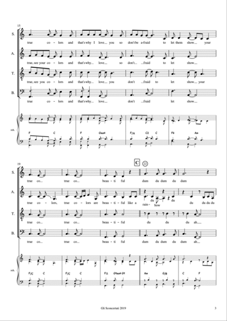 True Colors Choir scores gallery preview page 4