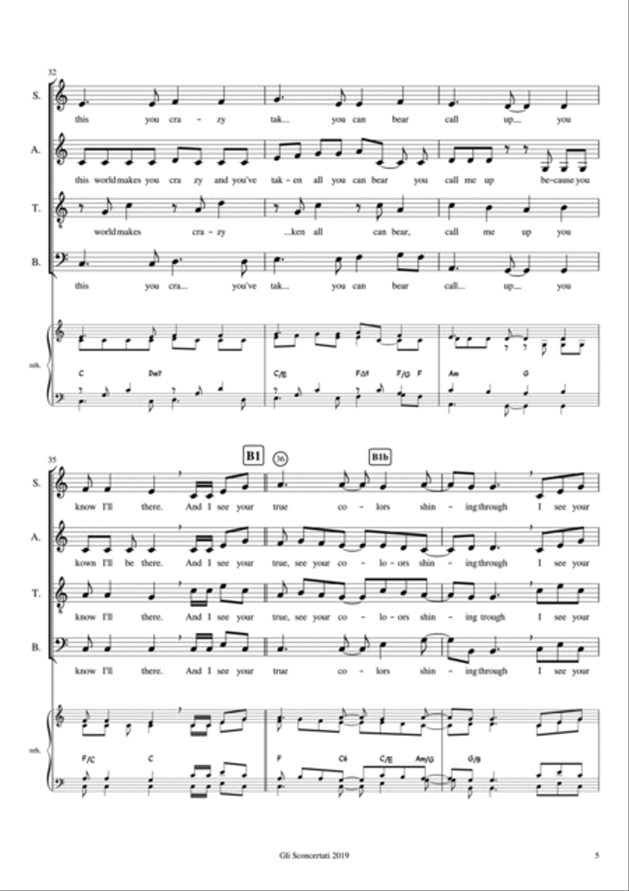True Colors Choir scores gallery preview page 6