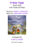 O HOLY NIGHT (Voice Solo with Violin & Piano - Score & Parts included)