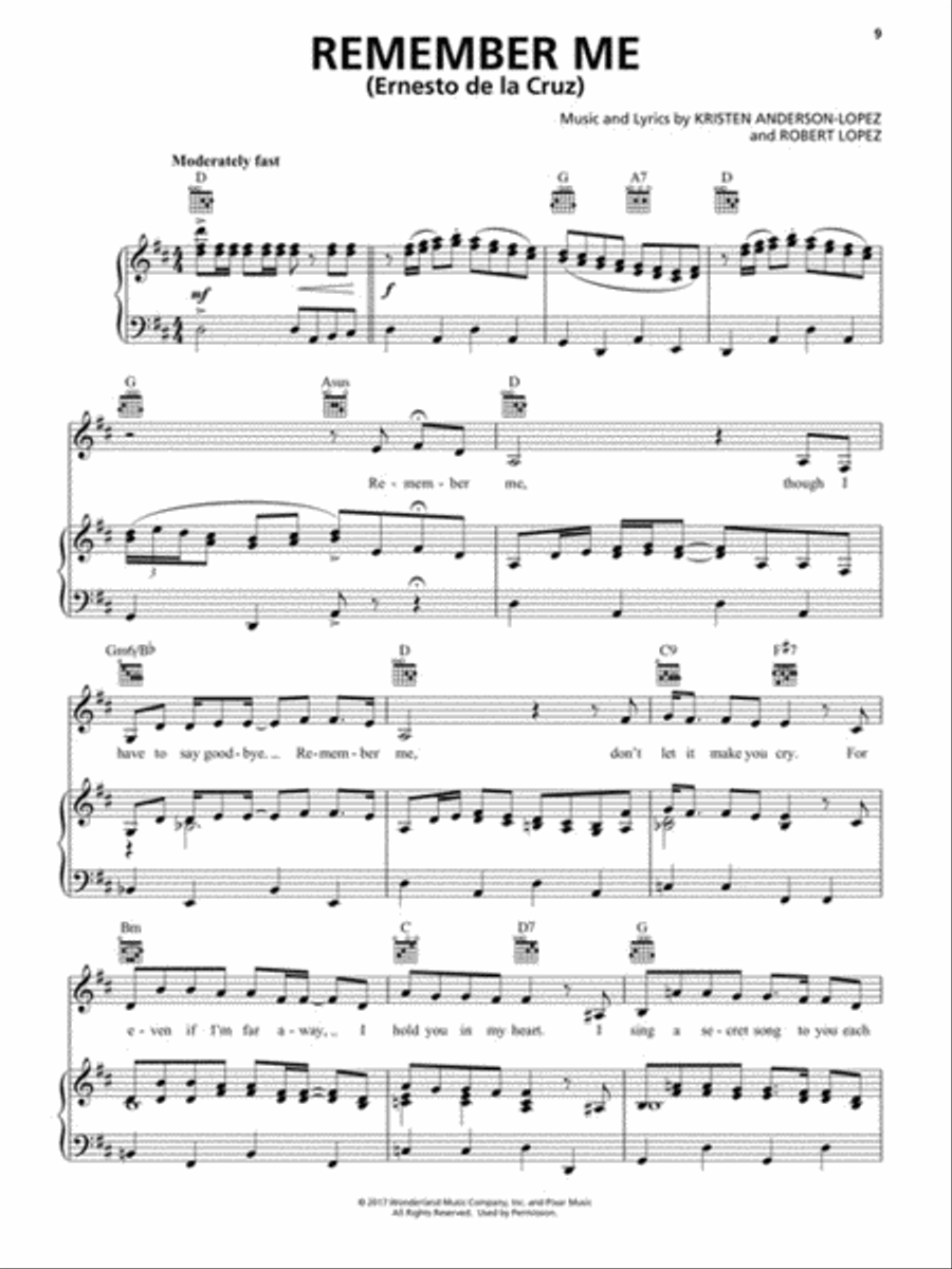 Disney/Pixar's Coco Disney/Pixar's Coco Piano, Vocal, Guitar scores gallery preview page 4