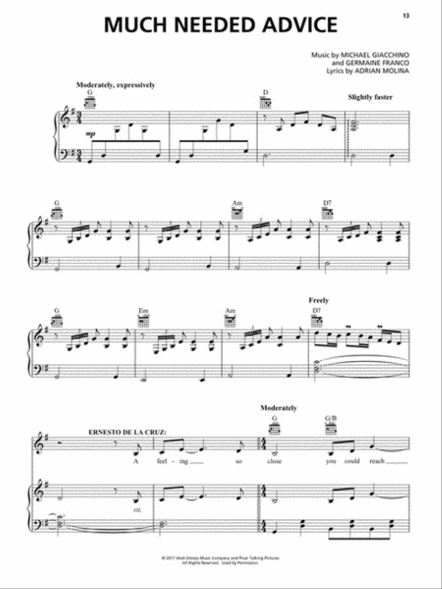 Disney/Pixar's Coco Disney/Pixar's Coco Piano, Vocal, Guitar scores gallery preview page 5