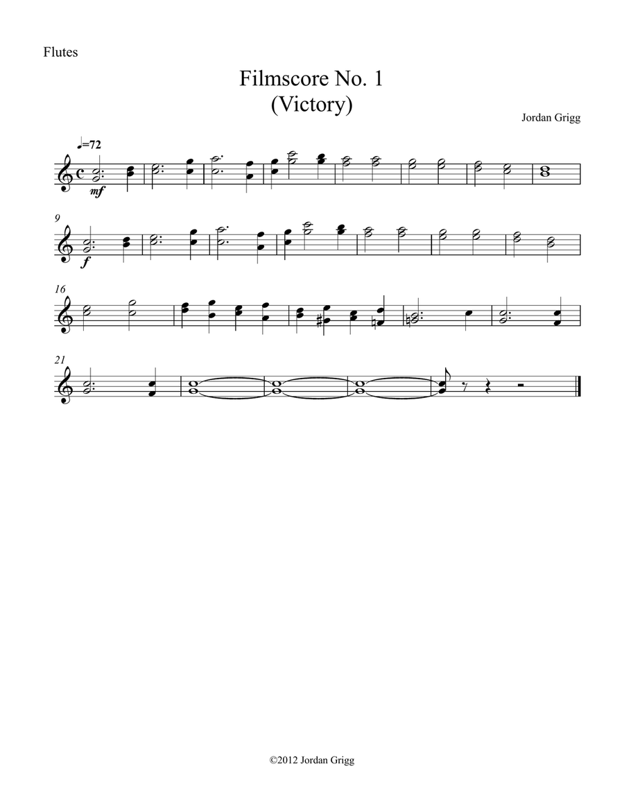 Filmscore No.1 (Victory) Filmscore No.1 (Victory) Choir scores gallery preview page 6