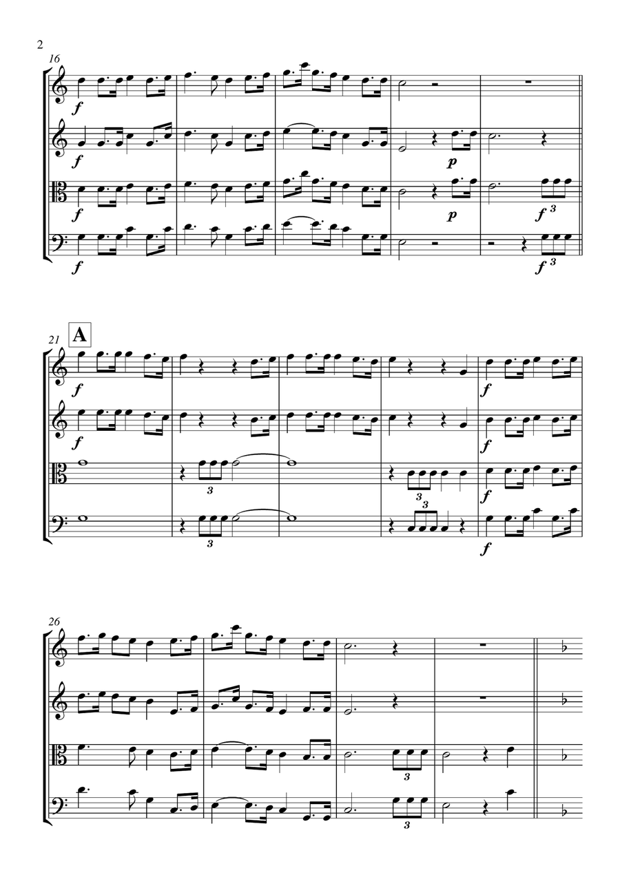 Hunting Song Hunting Song String Quartet scores gallery preview page 3
