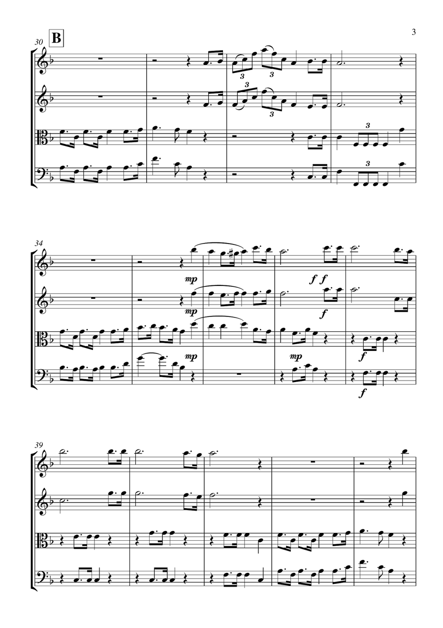 Hunting Song Hunting Song String Quartet scores gallery preview page 4