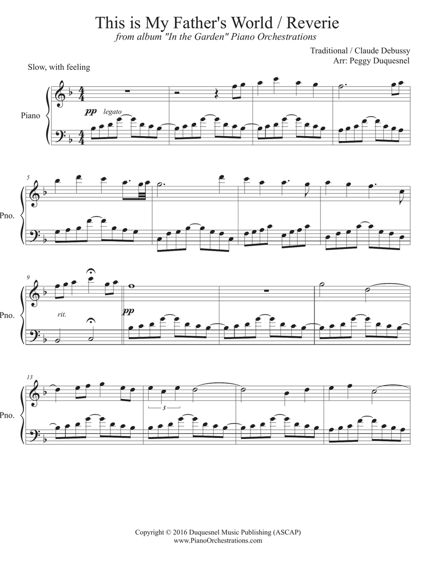 In the Garden (Solo Piano Song Book) Piano Solo scores gallery preview page 3