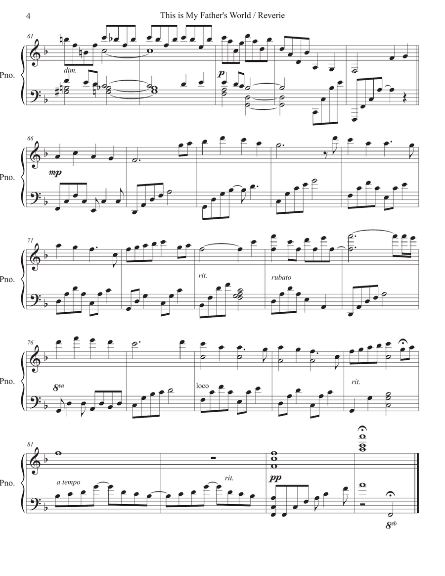 In the Garden (Solo Piano Song Book) Piano Solo scores gallery preview page 6