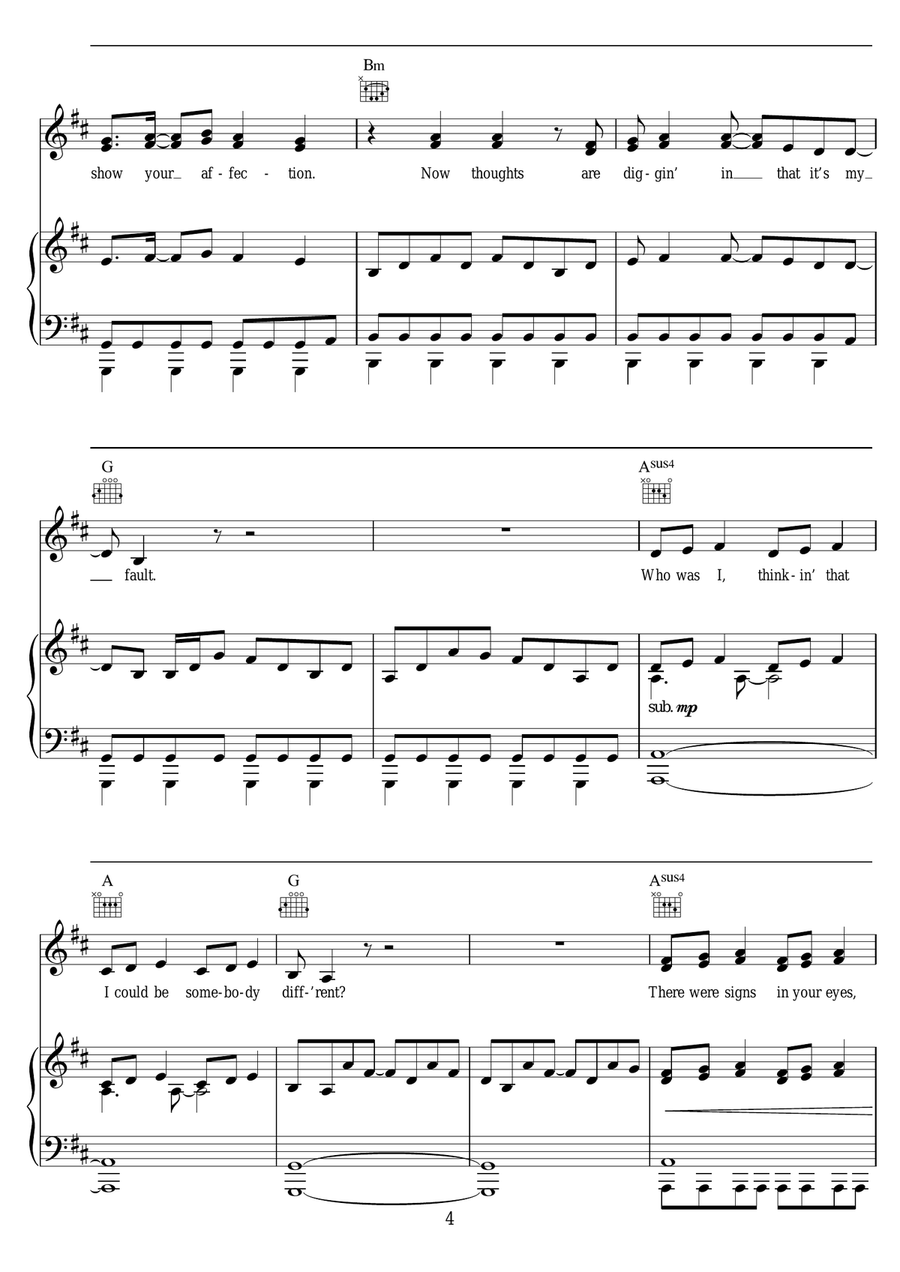 Guilty Flowers Guilty Flowers Piano, Vocal scores gallery preview page 4