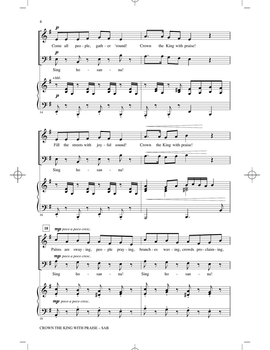 Crown The King With Praise 3-Part scores gallery preview page 3
