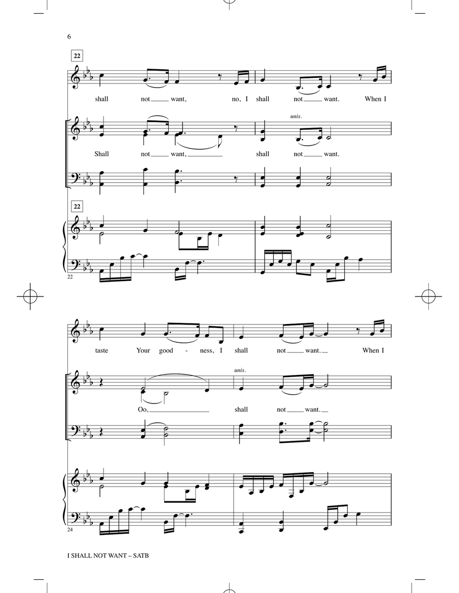 I Shall Not Want I Shall Not Want 4-Part scores gallery preview page 5