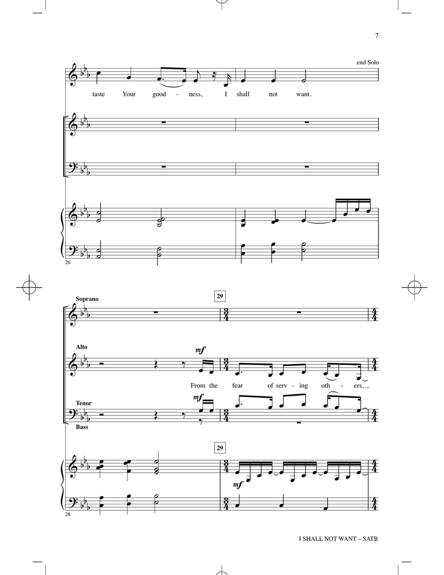 I Shall Not Want I Shall Not Want 4-Part scores gallery preview page 6