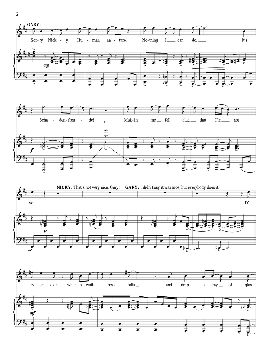 Schadenfreude Schadenfreude Piano, Vocal scores gallery preview page 2