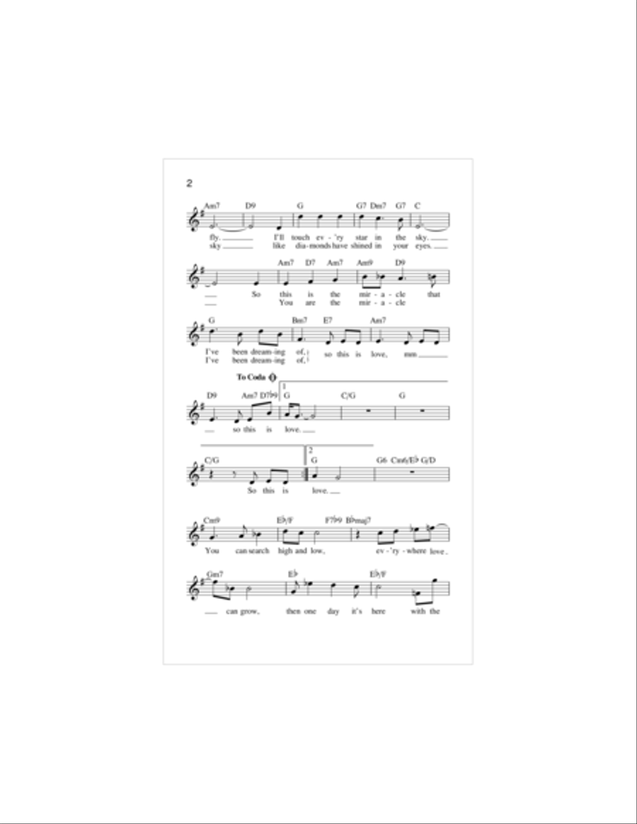 So This Is Love (from Cinderella) Piano scores gallery preview page 2