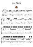 Ave Maria Guitar solo advanced with tablature