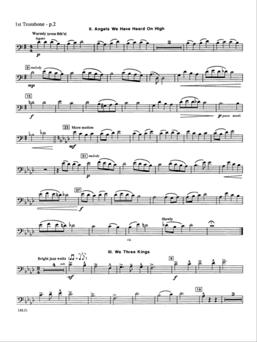 Yuletide Jazz Suite #1 - 1st Trombone Trombone Solo scores gallery preview page 2