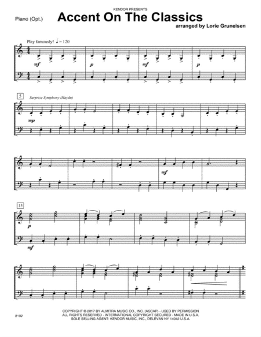 Accent On The Classics - Piano Accompaniment Piano Accompaniment scores gallery preview page 1