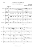 Elgar - Ave Verum Op.1 No.1 arranged for String Orchestra - Score