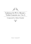 Mozart Violin Concerto no. 5 - Cadenzas