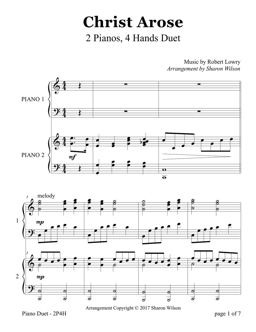 Christ Arose (2 Pianos, 4 Hands Duet) 2 Pianos, 4-Hands scores gallery preview page 6