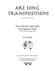 BERLIOZ: La captive (transposed to E major)