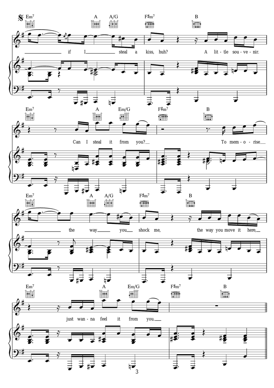 Feels (featuring Pharrell Williams, Katy Perry and Big Sean) Piano, Vocal scores gallery preview page 3
