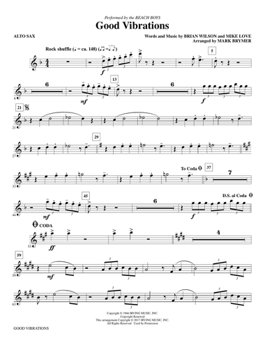 Good Vibrations (arr. Mark Brymer) - Alto Sax