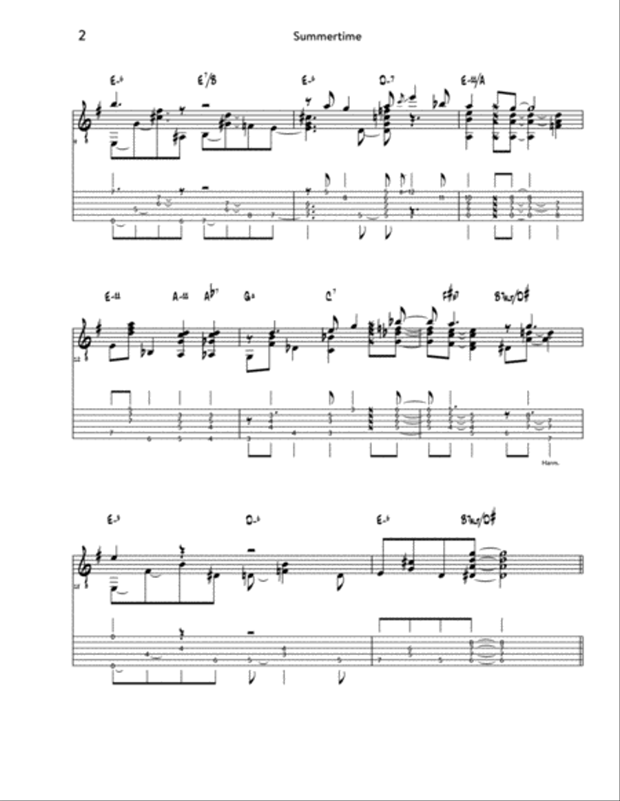 Summertime Electric Guitar scores gallery preview page 3