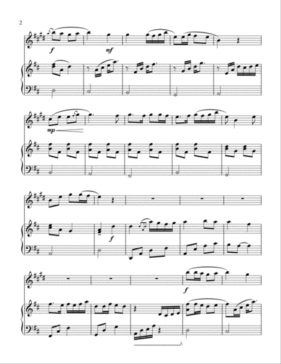 Beo dat may troi for Clarinet in Bb solo and Piano Accompaniment B-Flat Clarinet scores gallery preview page 2