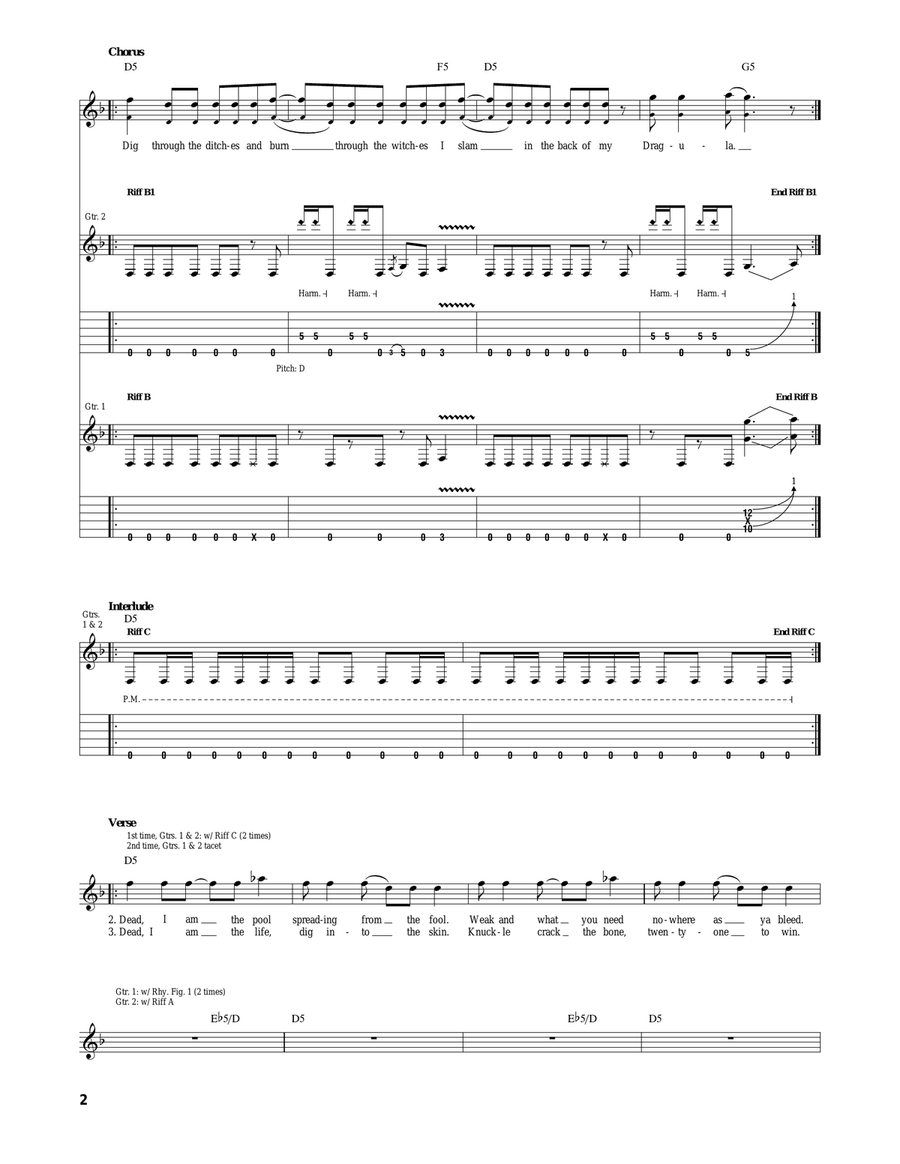 Dragula Acoustic Guitar scores gallery preview page 2