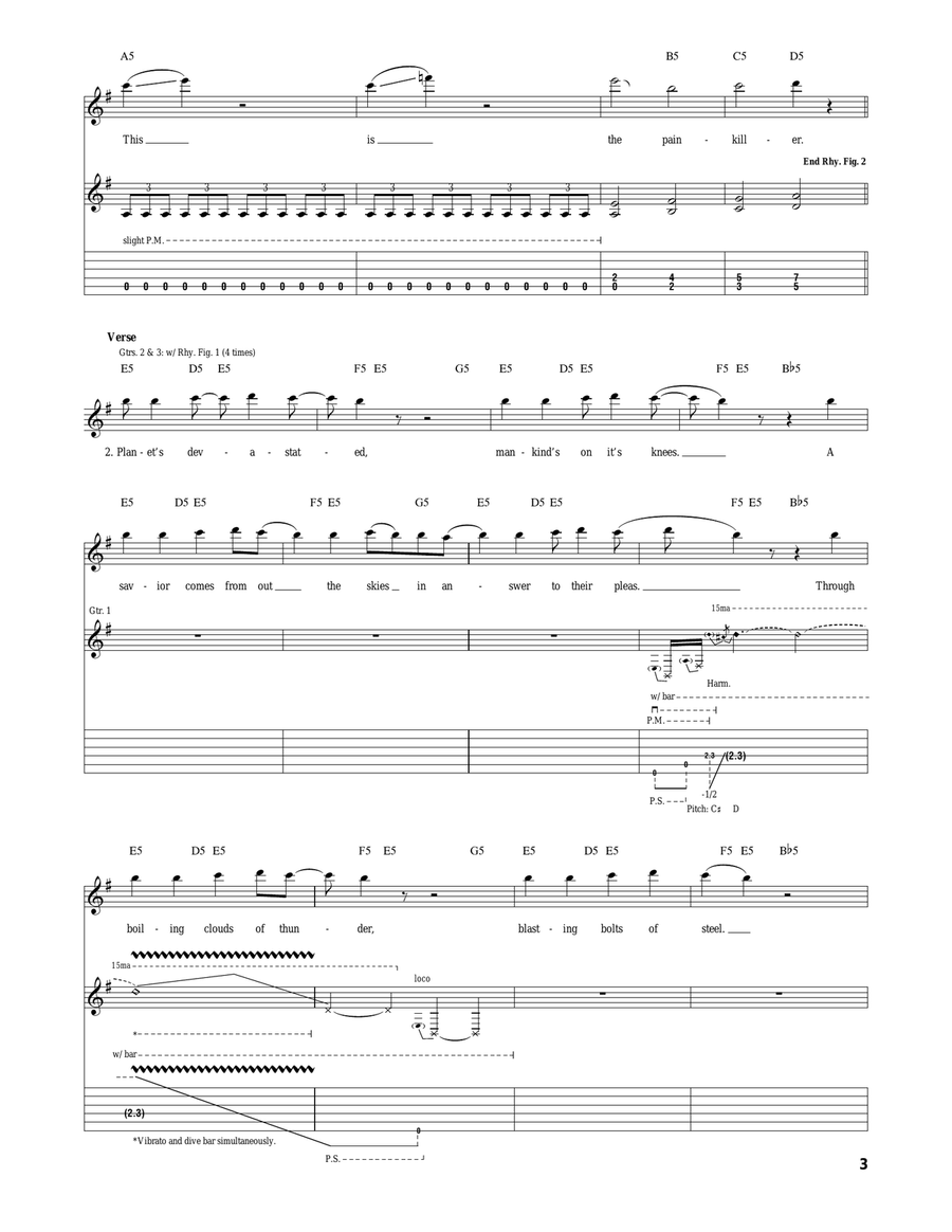 Painkiller Painkiller Acoustic Guitar scores gallery preview page 3
