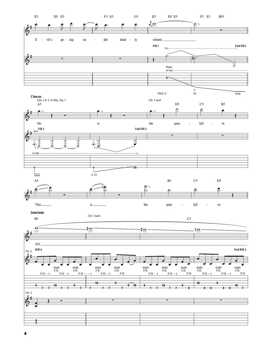 Painkiller Painkiller Acoustic Guitar scores gallery preview page 4