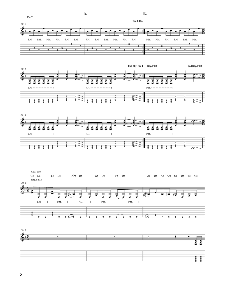 My Curse My Curse Acoustic Guitar scores gallery preview page 2