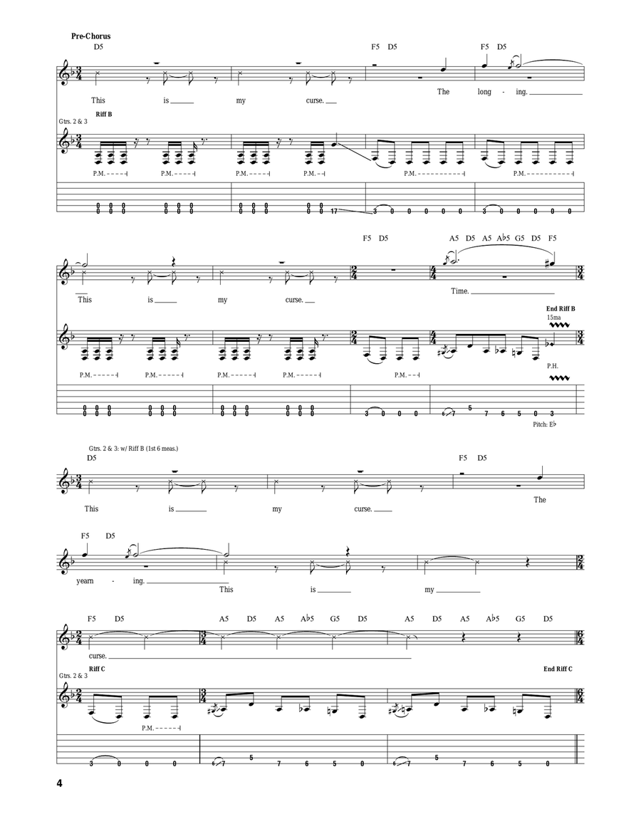 My Curse My Curse Acoustic Guitar scores gallery preview page 4