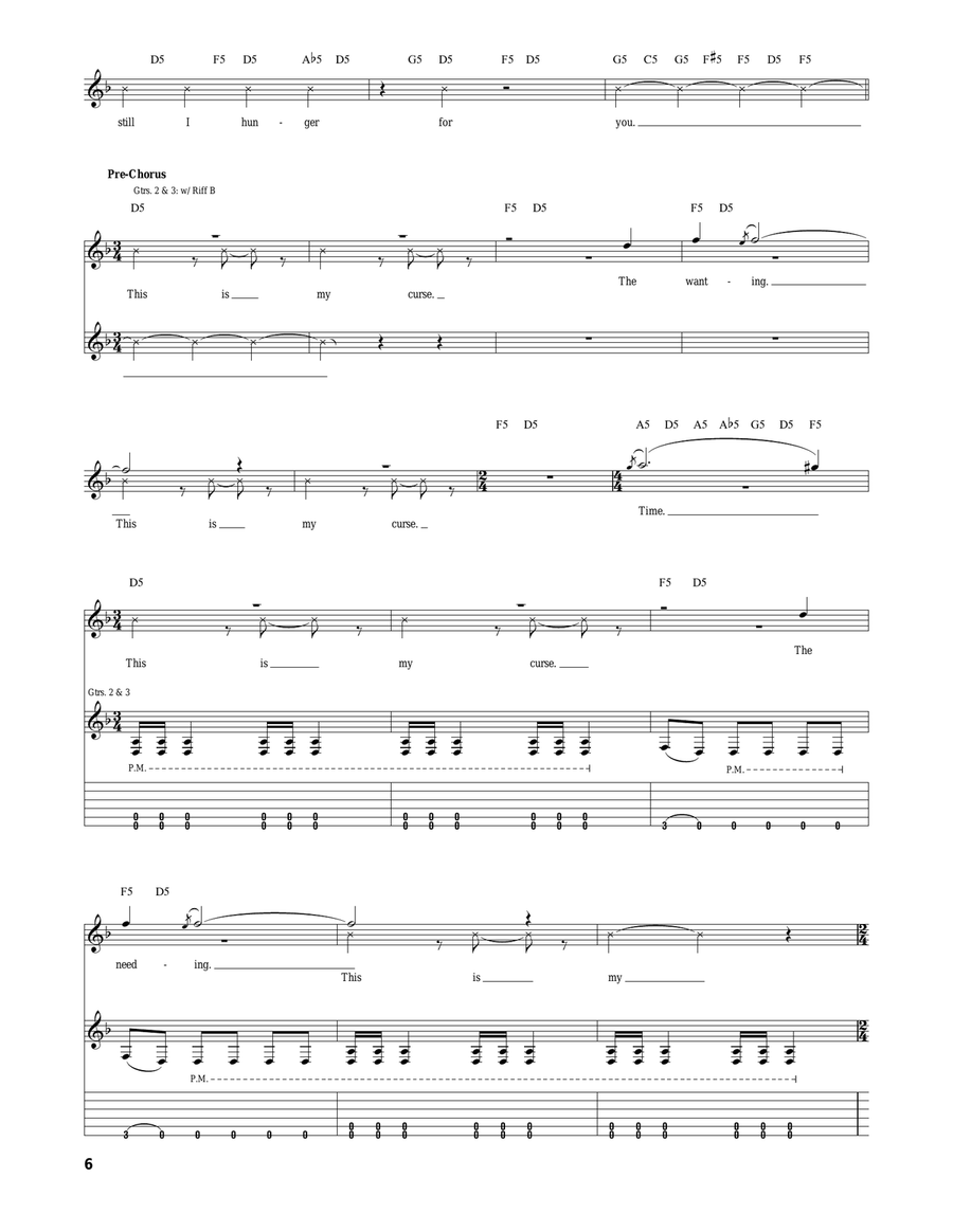 My Curse My Curse Acoustic Guitar scores gallery preview page 6
