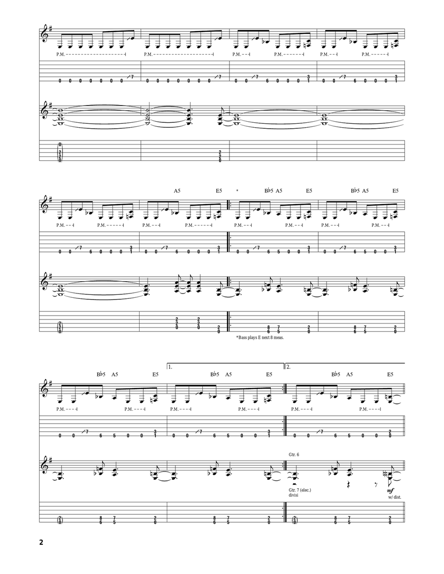 Enter Sandman Enter Sandman Acoustic Guitar scores gallery preview page 2