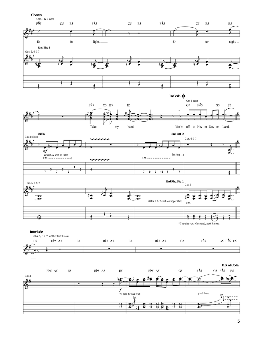 Enter Sandman Enter Sandman Acoustic Guitar scores gallery preview page 5